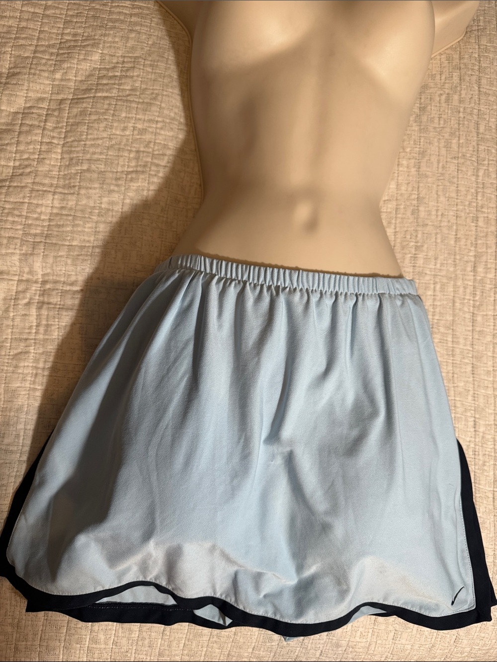 Nike Light Blue Athletic Skort with Black Trim Sz Med